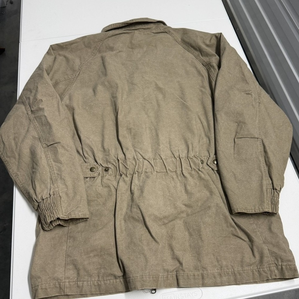 Eddie Bauer Field Jacket Mens Large Khaki Excellent Cotton Canvas Utility Coat - Picture 6 of 6